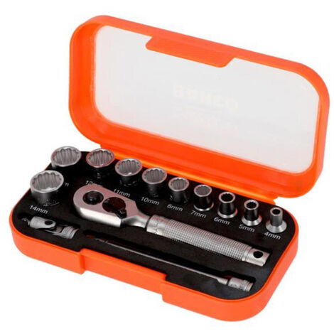 Bahco 1/4in Drive Socket Set - 13 Piece Tool Kit