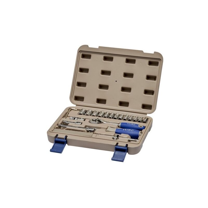 IRIMO - Jeu de 35 douilles et embouts 6 pans 1/4" mm