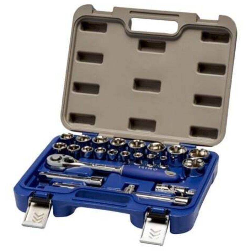 Irimo - Jeu de 23 douilles 6 pans 1/2' mm