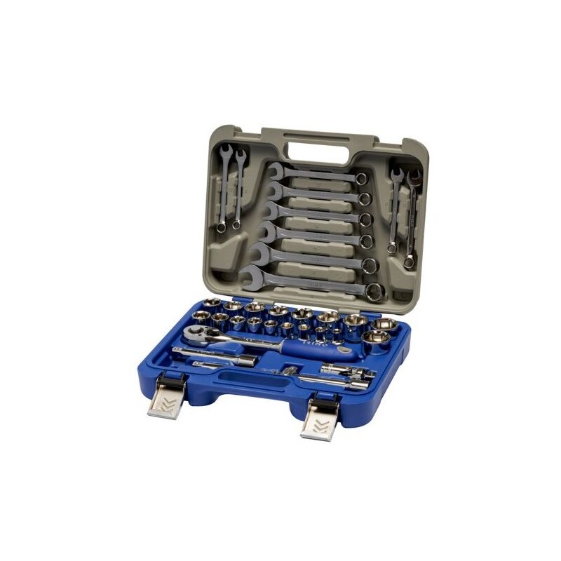 Irimo - Jeu de 33 douilles 6 pans 12' et clés