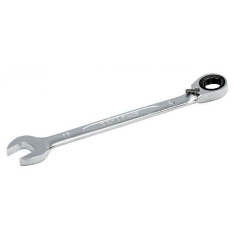 Bahco - Clé mixte à cliquet métrique avec finition chromée