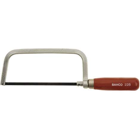 Bahco Mini Bügelsäge Stahlrahmen Holzgriff Ges.-Länge 270mm Drehgriff Junior 228