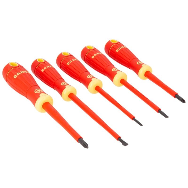 Image of Set mit 5 Isolierter vde Bahco Fit Schraubendreher Bahco B220.005