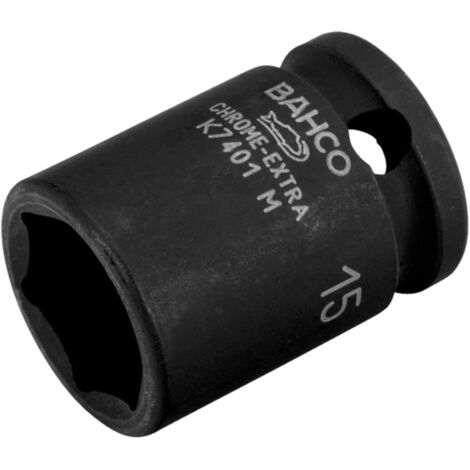 Bahco 3/8 Kraft-Steckschlüssel-Einsatz, Sechskant, 19 mm, phosphatiert