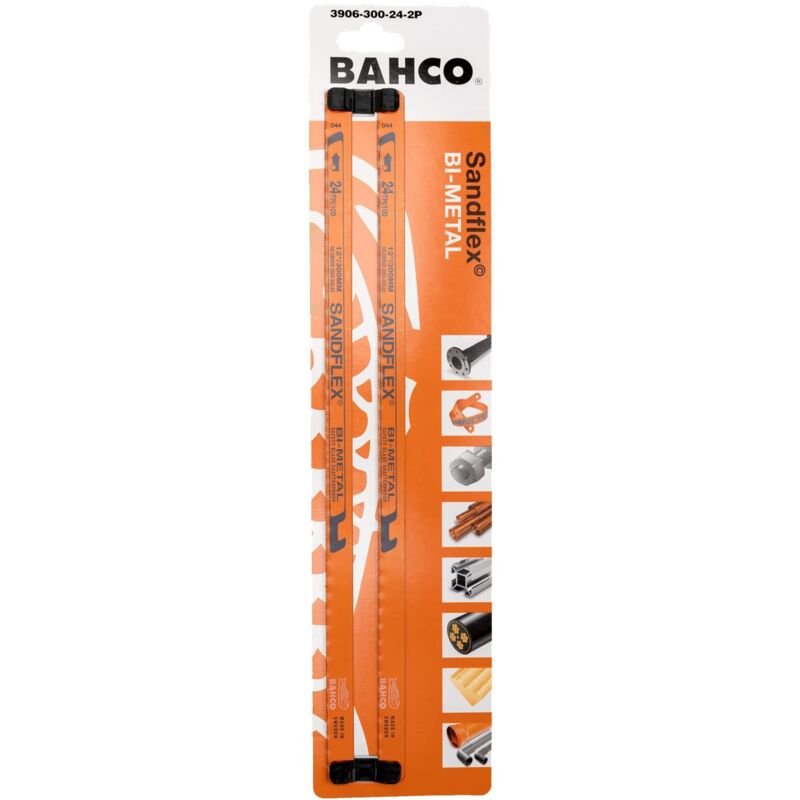 Bahco - 3906 Sandflex Hacksaw Blades 300mm (12in) x 24 tpi (Pack 2) BAH3906242P