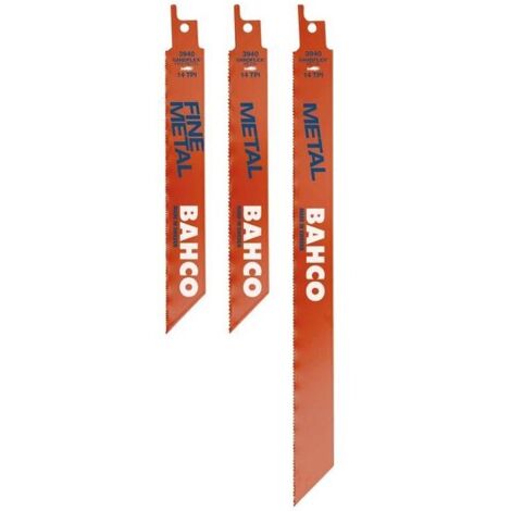 Bahco 3940 Set di 5 Lame per Sega Sabre Bi-Metallo Arancione