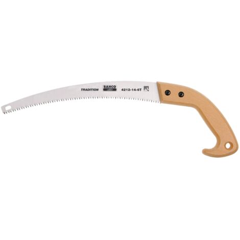 Bahco 4212-14-6T Garden Saw with Wooden Handle for Dry Wood, Sharpenable