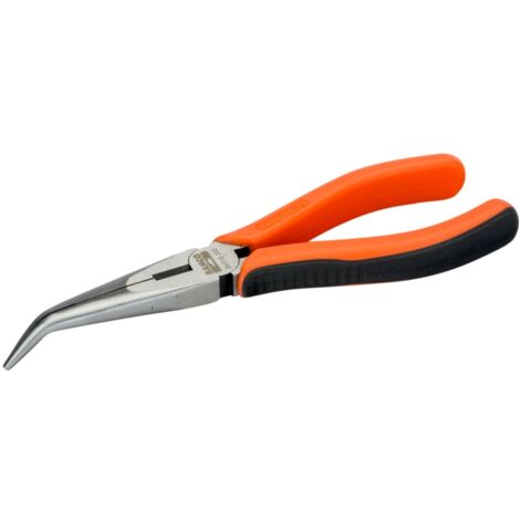 Bahco 45° Flachrundzange, gekröpft mit 2-Komponenten-Griffen, lackiert 160 mm