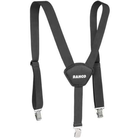 Bahco 4750-BWC-1 Black Trouser Adjustable Braces With Heavy Duty Clips