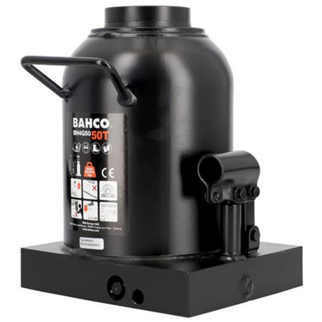 Bahco 50T Hydraulic Bottle Jack - Steel Construction, CE Certified