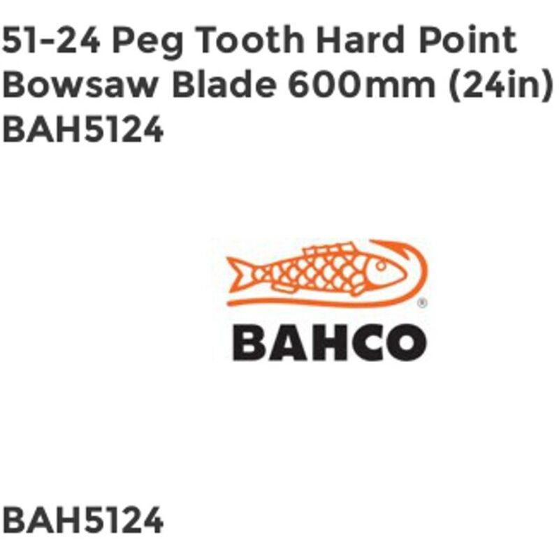 Bahco - 51-24 Bowsaw Blade 24in Hardpoint Peg Tooth Saw Blade 610mm