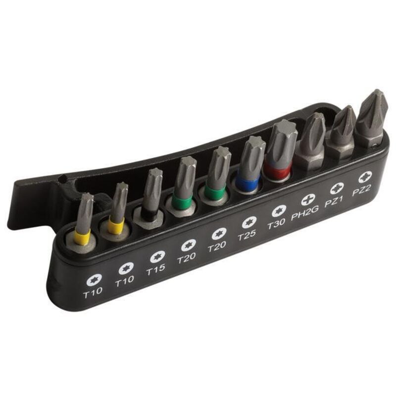 Bahco 59/S10BC 10-Piece Precision Screwdriver Bit Set with Storage Case