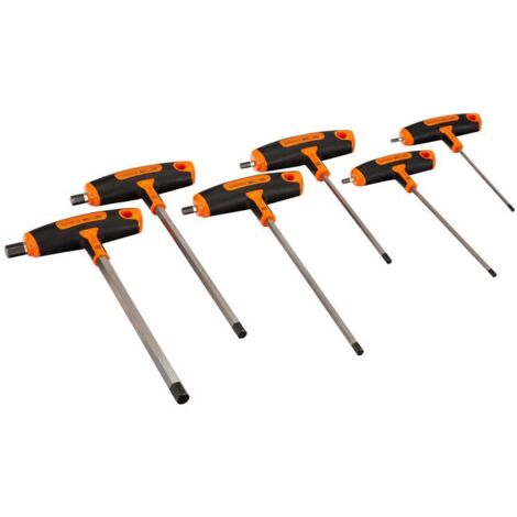 Bahco 6-Piece T-Handle Hex Screwdriver Set for Hexagon Screws