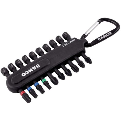Bahco 66IM/10C-1 High-Resistance 10-Piece Screwdriver and Bit Set with PH, PZ, and TORX® Drivers