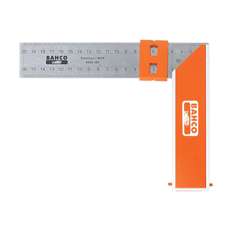 9048-250 Aluminium Block & Steel Try Square 250mm (10in) BAH9048250 - Bahco