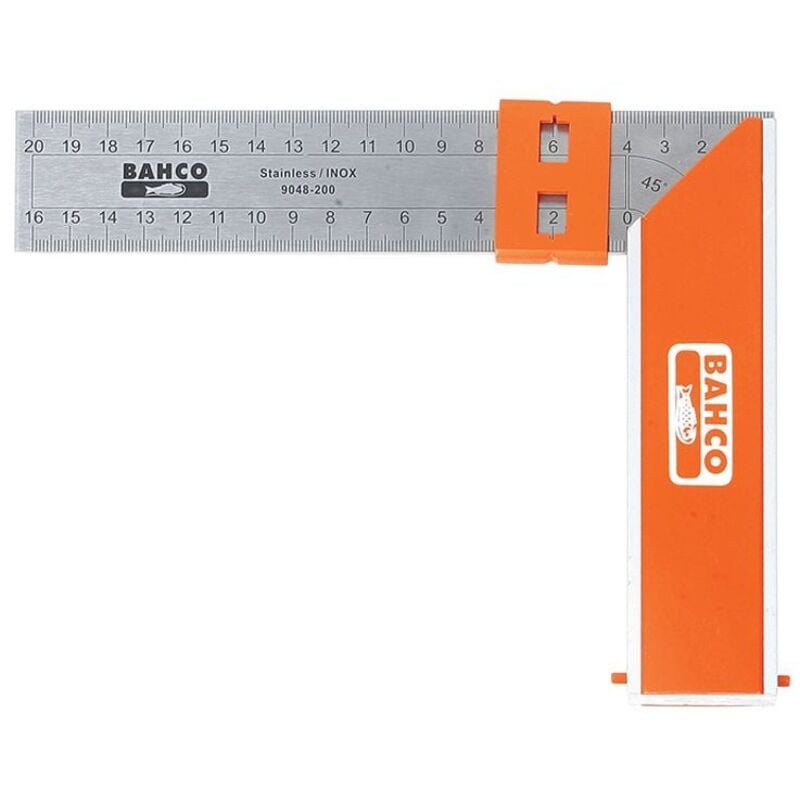 9048-300 Aluminium Block & Steel Try Square 300mm (12in) BAH9048300 - Bahco