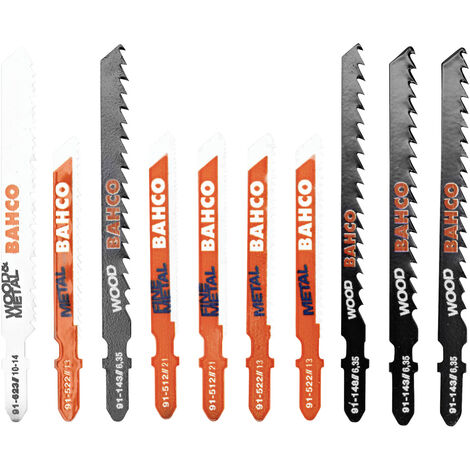 Bahco 91-MIXED-10P Stichsägeblätter-Satz für Holz und Metall - 10-tlg 1 Set