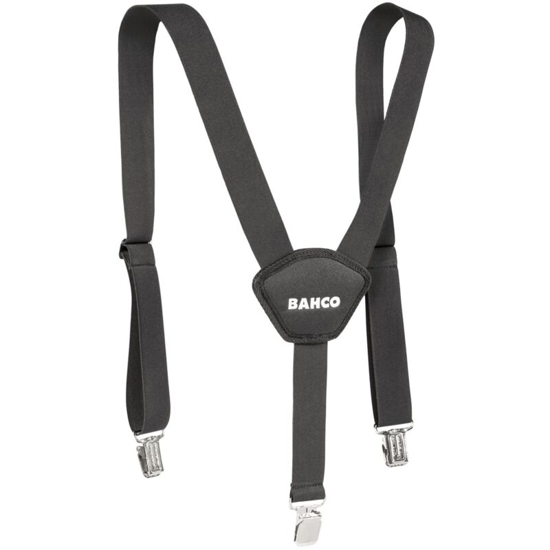 4750-BWC-1 Black Trouser Adjustable Braces With Heavy Duty Clips - Bahco