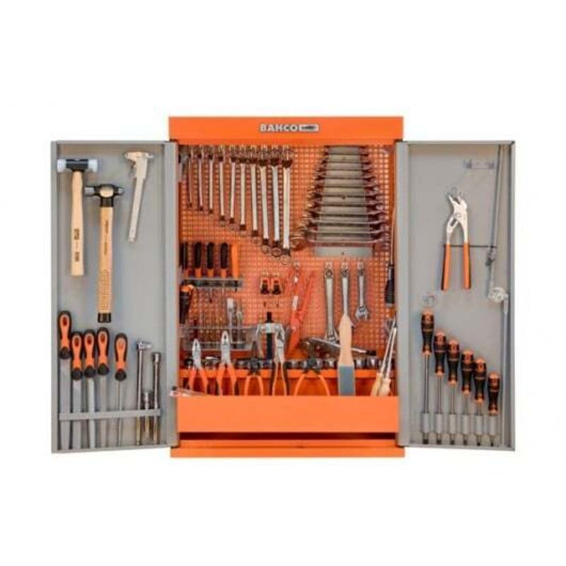 Bahco - Armoire avec 2 portes + kits d'outils multi-usages - 110 pcs