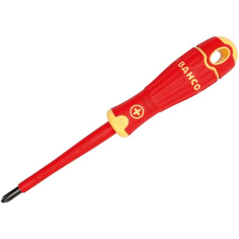 Bahco B197-PH 1 80mm Insulated Phillips Screwdriver, 1000V Safety Rated