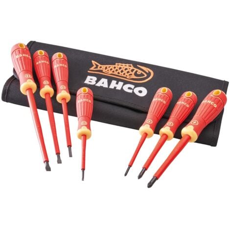Bahco B220.017 BAHCOFIT Insulated Screwdriver Set, 7 Piece BAH220017