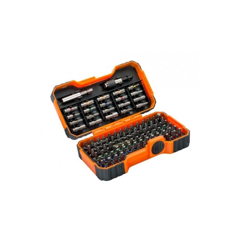 BAHCO - Jeu d'embouts 1/4 pr vis à fente/PH/PZ/6 pans/TORX® tamper, 30x19x28 mm -100 pc