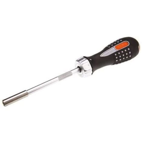Bahco BAH808050 Ratcheting Screwdriver with Magnetic Bit Holder and Interchangeable Bits
