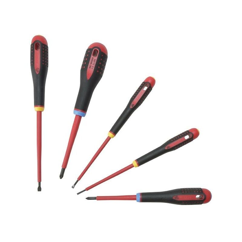 Be-9882S Insulated Ergo Screwdriver Set Of 5 Sl/Ph - Bahco