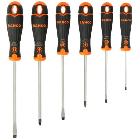 Bahco BahcoFIT 6-Piece Screwdriver Set with Ergonomic 2-Component Gummy Grip