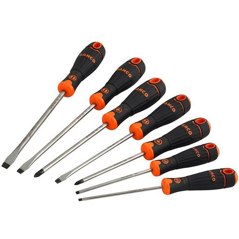 Bahco Bahcofit Screwdriver Set, 7 Piece Sl/Ph