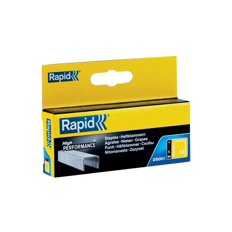 Rapid - Agrafes es en fil fin no. 13 (6 mm) - paquet de 2 500 pièces.