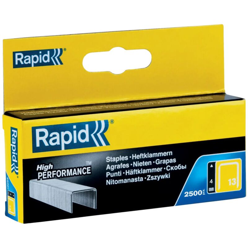 Rapid - Agrafes es en fil fin no. 13 (4 mm) - paquet de 2 500 pièces.