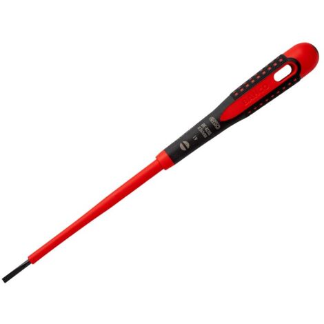 Bahco BE-8220S ERGO VDE Insulated Slotted Screwdriver 3.0 x 100mm BAHBE8220S
