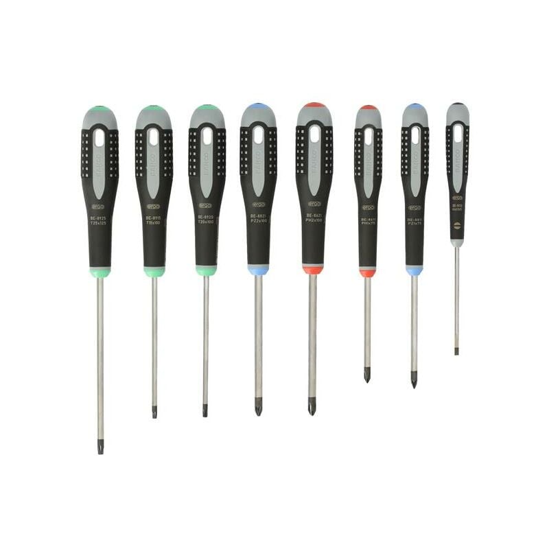 BE-9872 BE-9872 ergo Screwdriver Set 8 Piece BAH9872 - Bahco