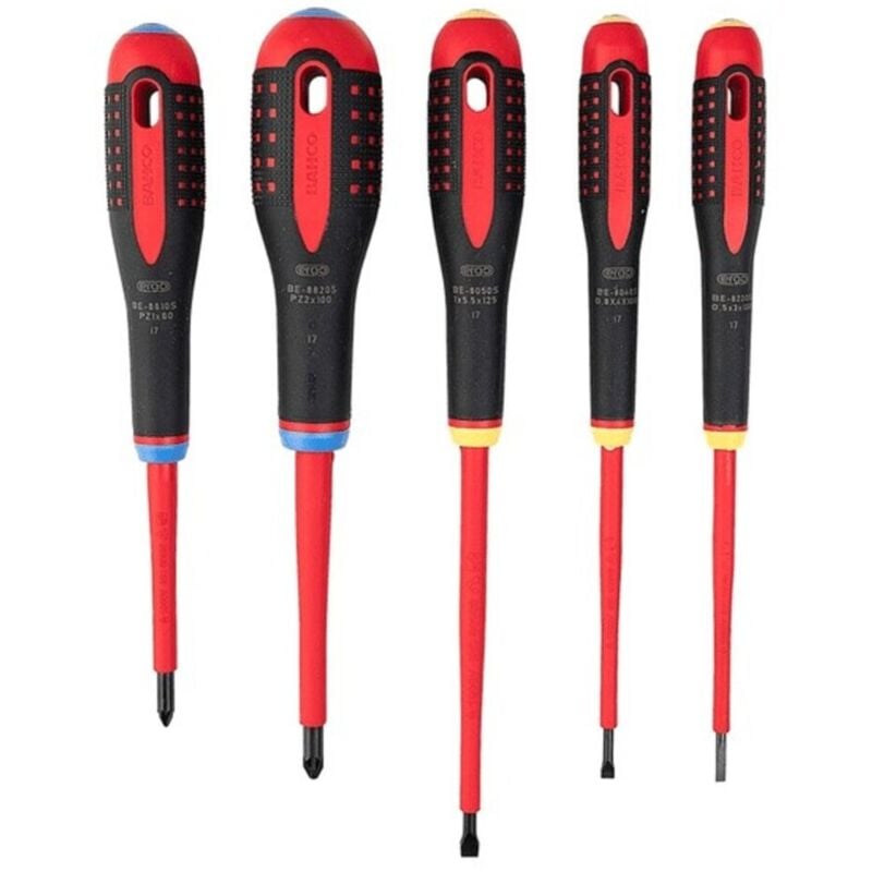 BE-9882S Insulated ergo Screwdriver Set, 5 Piece - Bahco