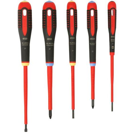 Bahco BE-9882S BE-9882S ERGO VDE Insulated Screwdriver Set, 5 Piece BAH9882S
