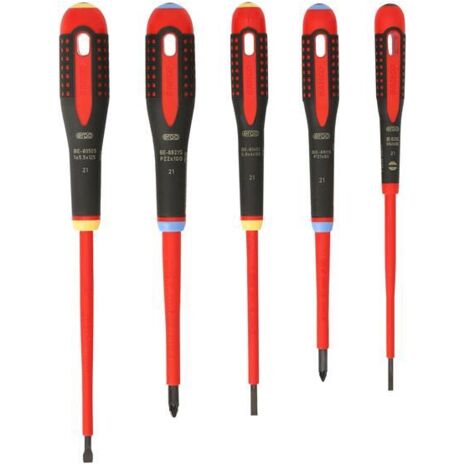Bahco BE-9882S Insulated ERGO Screwdriver Set, 5 Piece