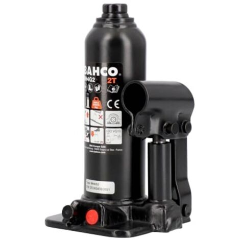 Bahco – Hydraulic bottle jack 2T – Maximum load 2,000kg – Height range 181-344mm – Steel forged base for impact resistance
