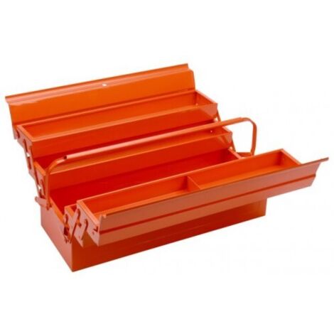 Bahco – Caisse à outils métallique 5 compartiments verrouillables – Acier avec finition peinture en poudre – Dimensions 530x200x200 mm