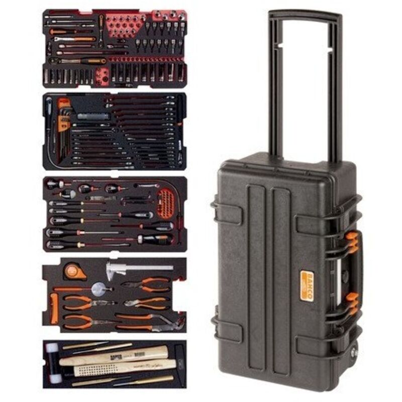 Caisse à outils métallique, kits d'outils multi-usages - 194 pcs - Bahco