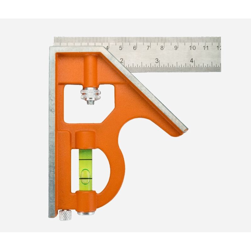 CS150 150mm 6'' Carpenters Combination Square Stainless Steel BAHCS150 - Bahco