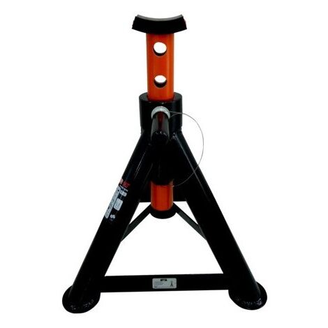 Bahco – Chandelle pour poids lourds 16 T – Hauteur max 715 mm – Système de verrouillage avec goupille de sécurité – Selle ronde en caoutchouc