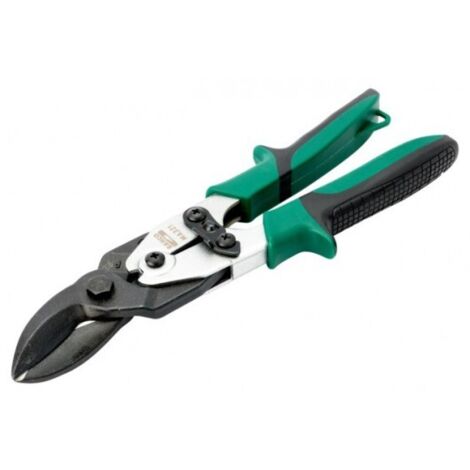 BAHCO - Cisaille à tôle coupe à droite puissance par levier, poignée verte,jusqu'à 1,8mm