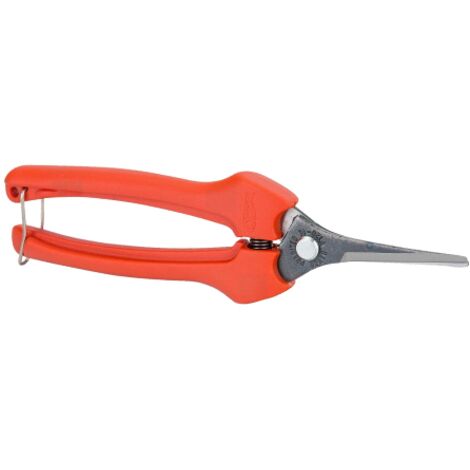 Bahco – Ciseaux à vendanger 19 cm – Lame droite en acier inoxydable – Manche en fibre de verre – Coupe 6 mm – Étui inclus - Bulk30