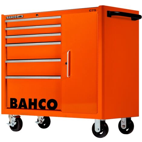 Bahco Classic Werkstattwagen 40 mit Schrank und 6 Schubladen, orange