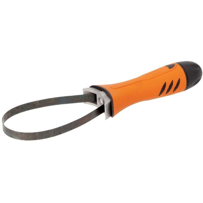 BE62110 Clé à ruban pour filtre à huile, poignée en caoutchouc, 65 - 100 mm - Bahco