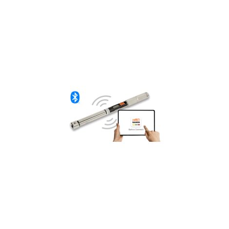 BAHCO - Clé dynamométrique électronique couple et angle fine, Bluetooth® avec mémoire et tête rectangulaire interchangeable