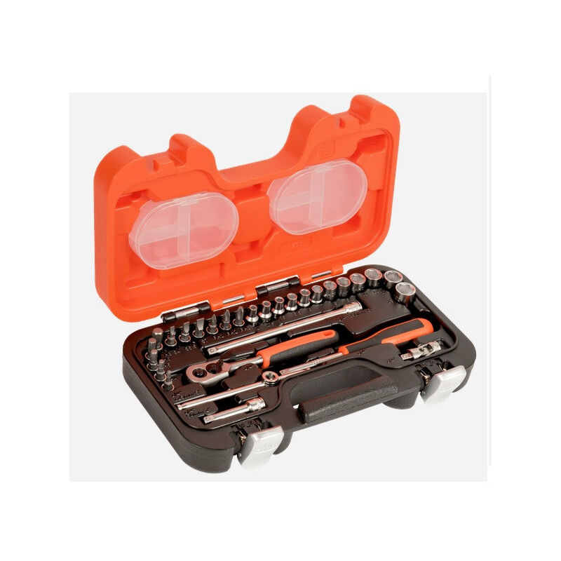 Jeu de douilles Bahco S290 6 pans 1/4' métrique et cliquet-douilles tournevis 29 pièces
