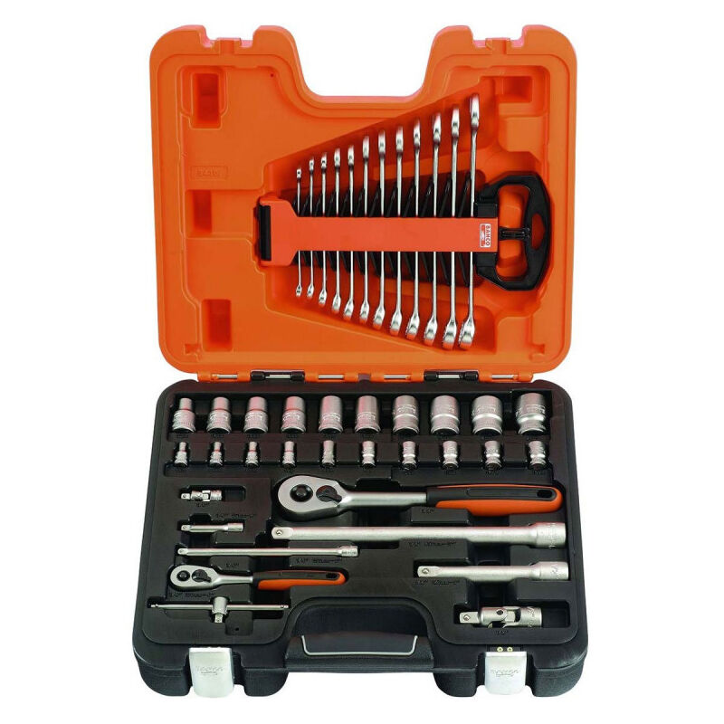 Coffret de 41Pcs douilles 1/4 et 1/2' + clés mixtes Bahco S410'