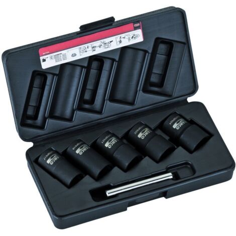 BAHCO - Coffret de douilles à torsion longues 1/2": 17, 19, 21, 22, 24 mm